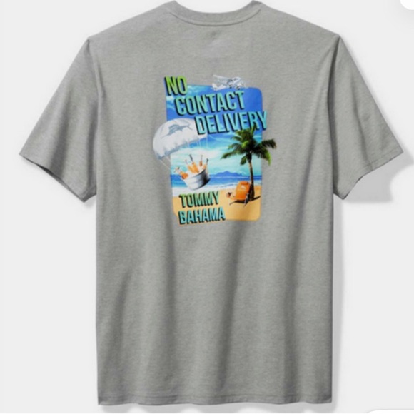 NWOT Tommy Bahama Gray Beach Graphic Tee size medium - Picture 1 of 8